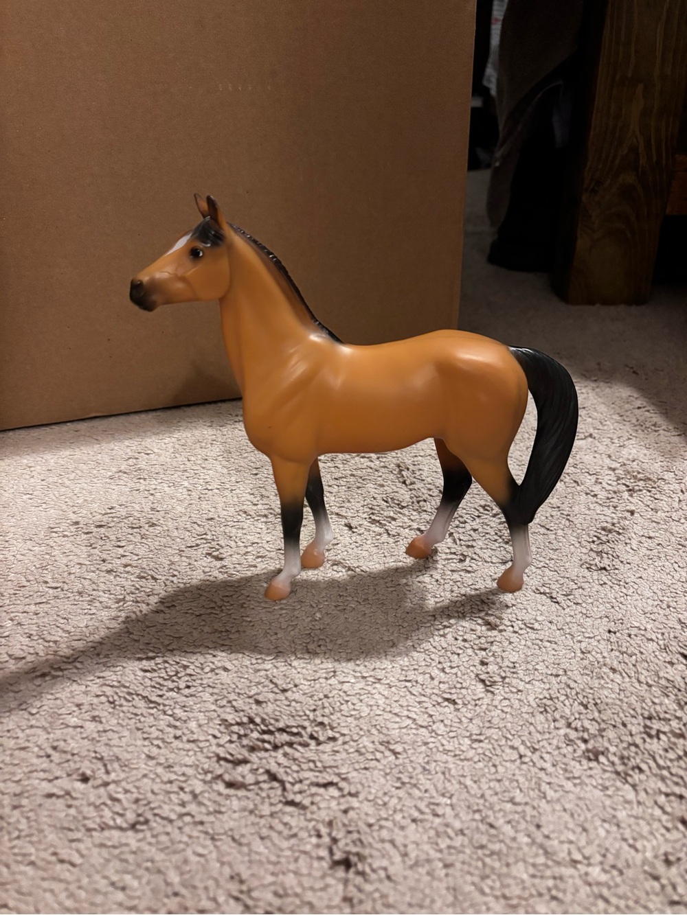Breyer Buckskin Horse Figurine with Black Mane and Tail